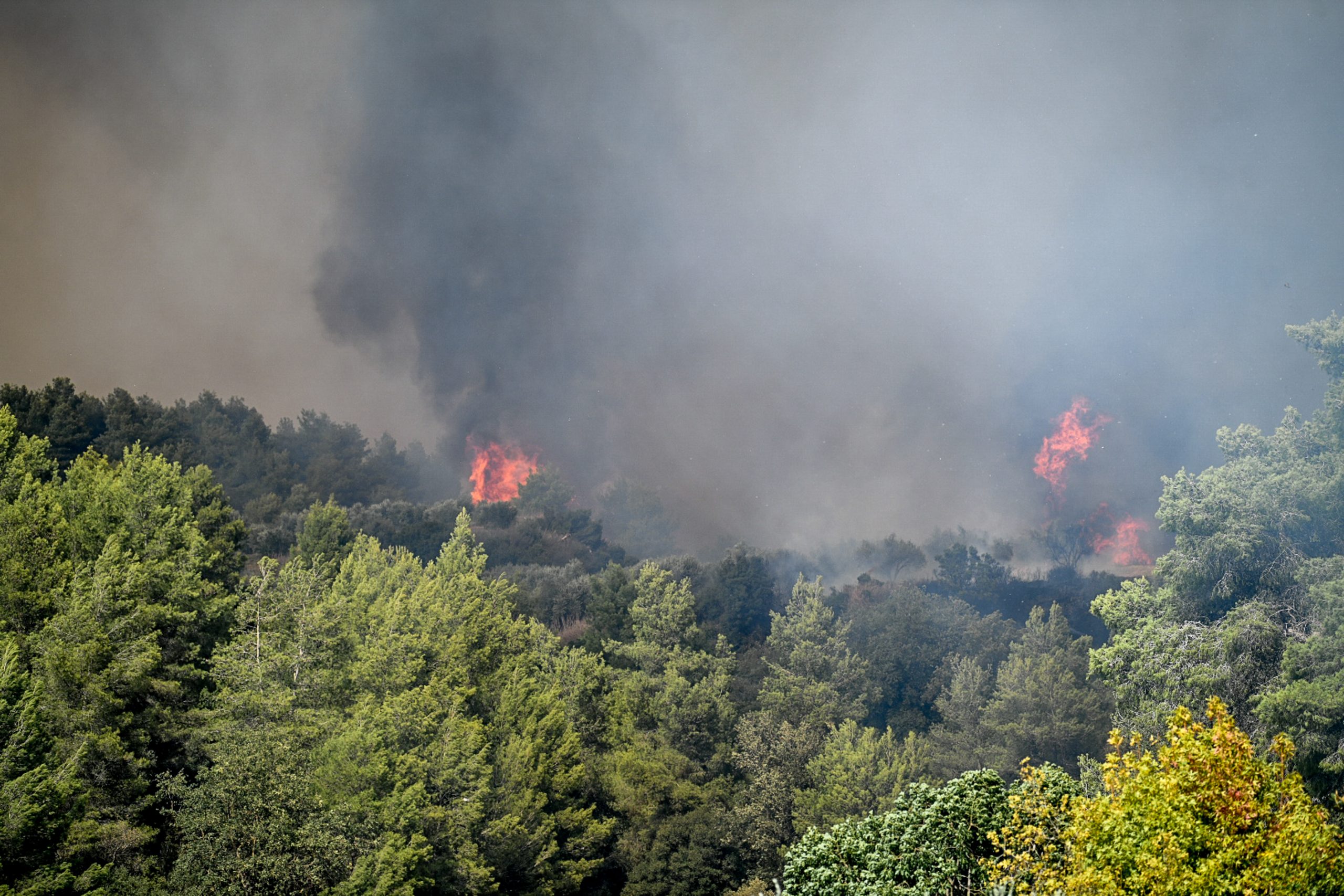 Βελτίωση της κατάστασης με τις πυρκαγιές στο Γεράκι Ηλείας και επιχείρηση κατάσβεσης σε εξέλιξη